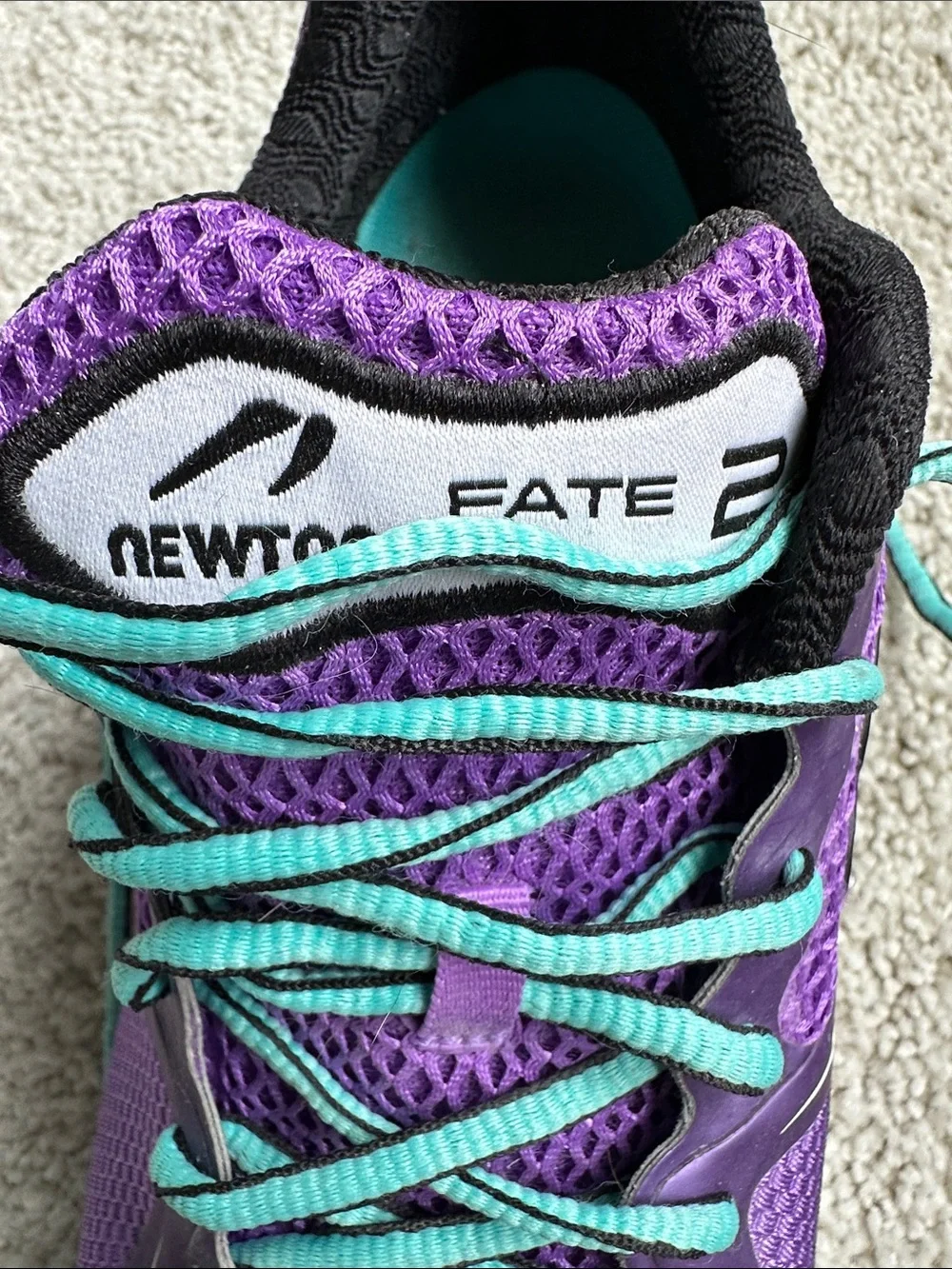 Newton Fate 2 Women's Purple Running Shoes with Aqua Laces 9.5
